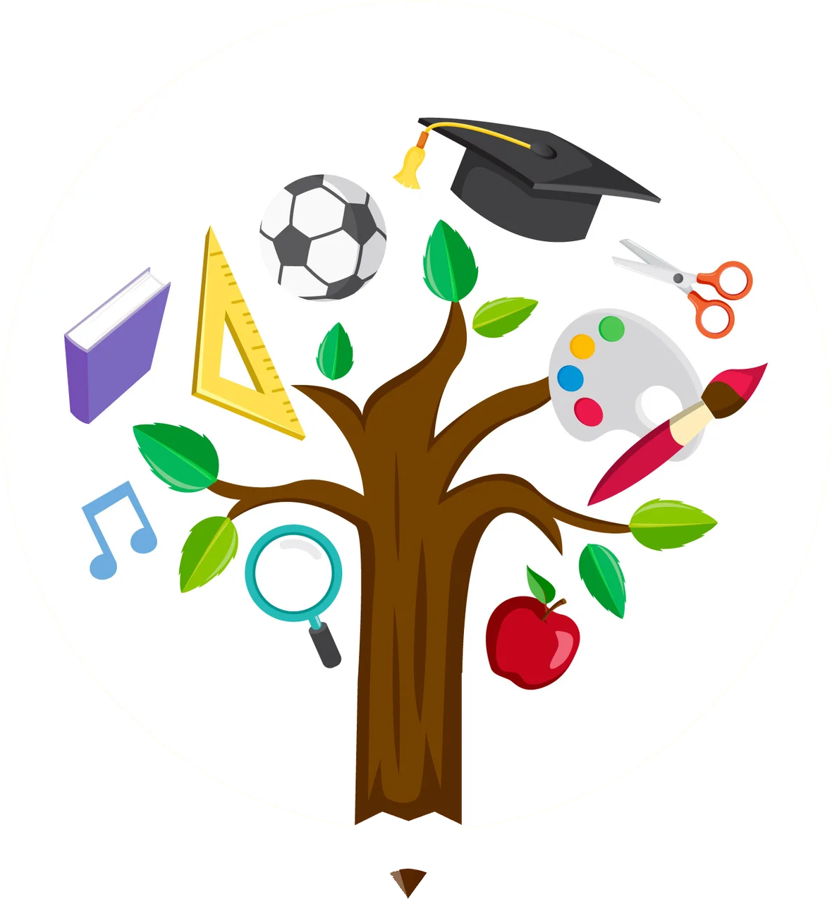 Clipart of students participating in extracurricular activities